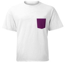 White and Purple Contrast Pocket