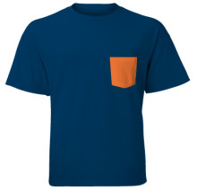 Navy and Orange Contrast Pocket